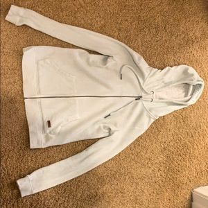 Icy greyish blue zip up jacket